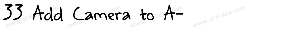 33 Add Camera to A字体转换